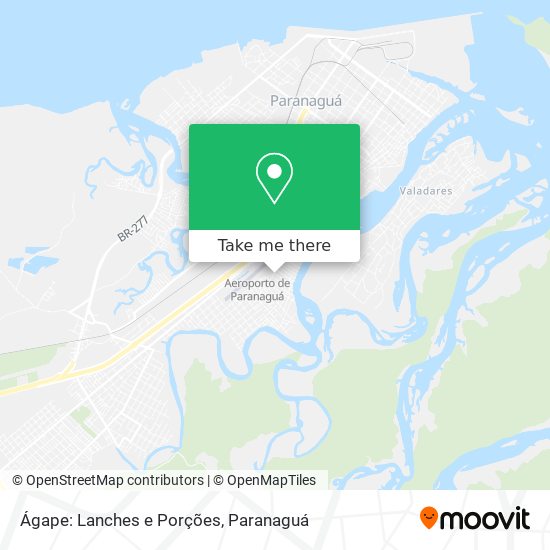 Ágape: Lanches e Porções map