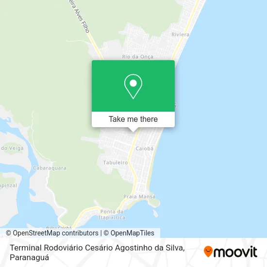 Terminal Rodoviário Cesário Agostinho da Silva map