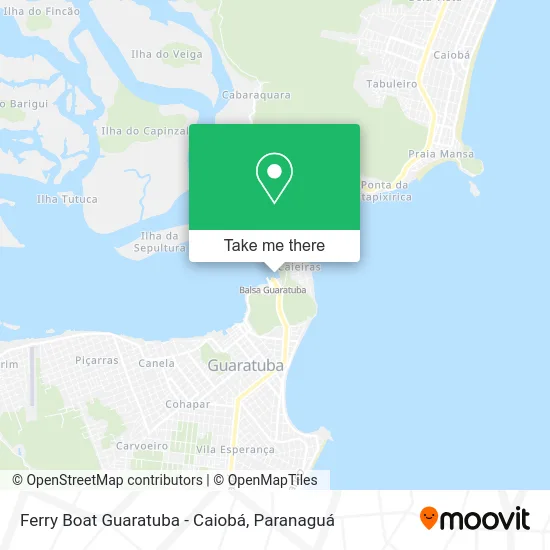 Ferry Boat Guaratuba - Caiobá map