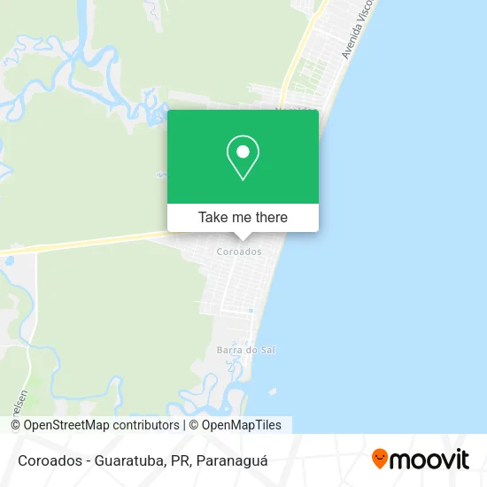 Coroados - Guaratuba, PR map