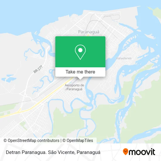 Mapa Detran Paranagua. São Vicente