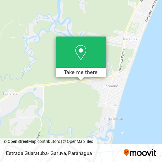 Estrada Guaratuba- Garuva map