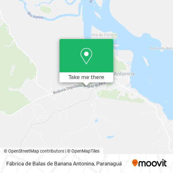 Mapa Fábrica de Balas de Banana Antonina