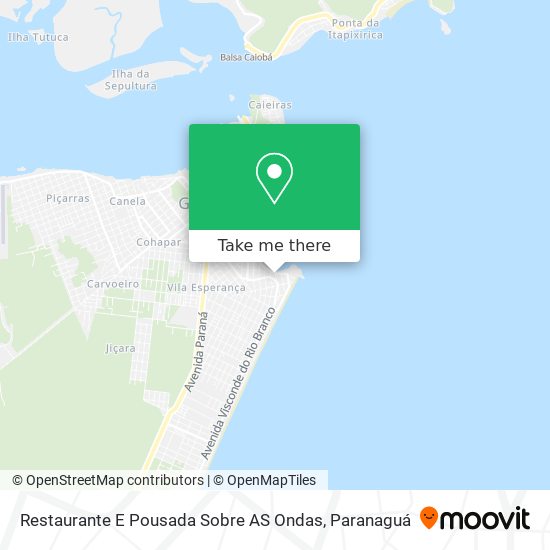 Restaurante E Pousada Sobre AS Ondas map
