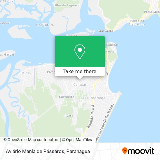 Aviário Mania de Pássaros map