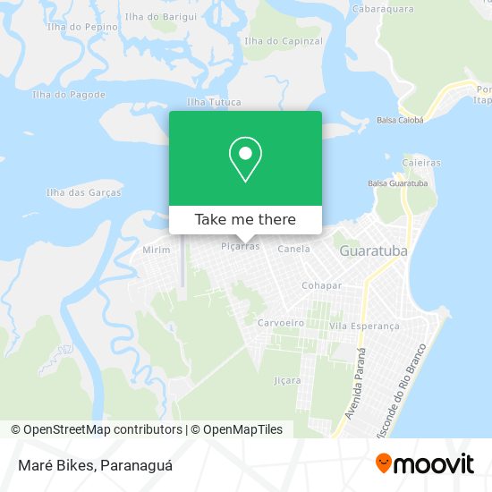 Maré Bikes map