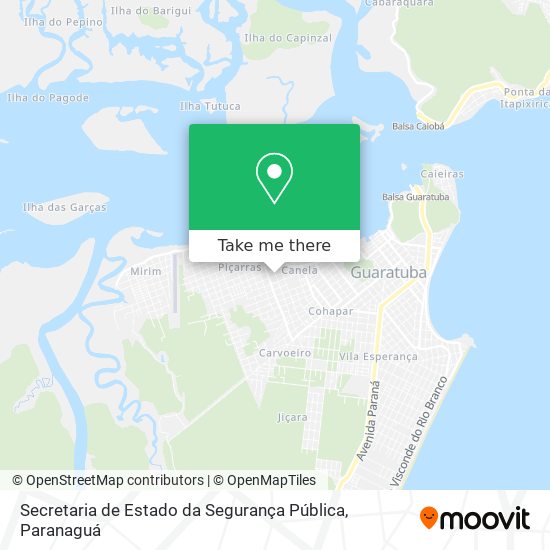 Secretaria de Estado da Segurança Pública map