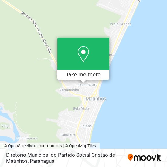 Diretorio Municipal do Partido Social Cristao de Matinhos map