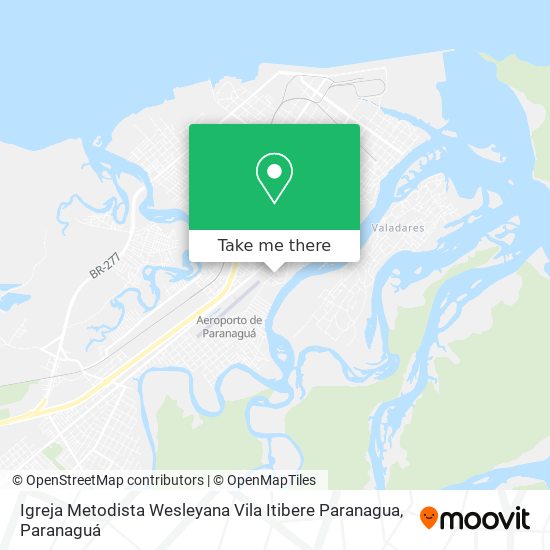 Mapa Igreja Metodista Wesleyana Vila Itibere Paranagua