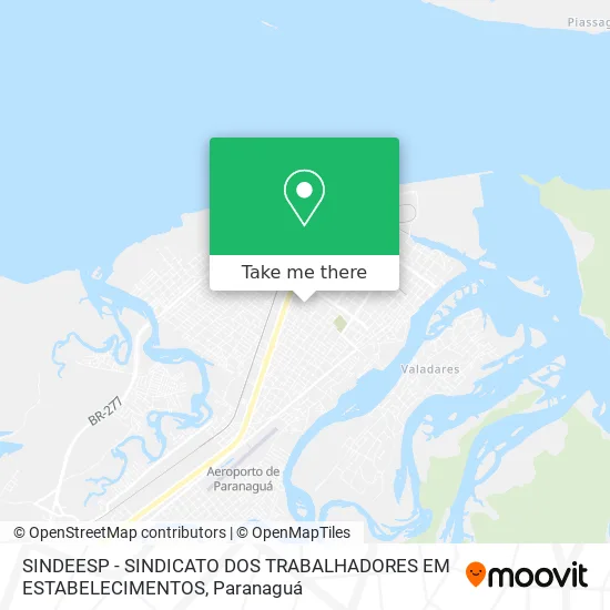 SINDEESP - SINDICATO DOS TRABALHADORES EM ESTABELECIMENTOS map