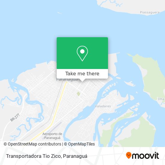 Transportadora Tio Zico map