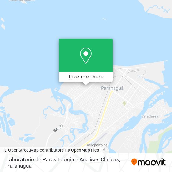 Laboratorio de Parasitologia e Analises Clinicas map