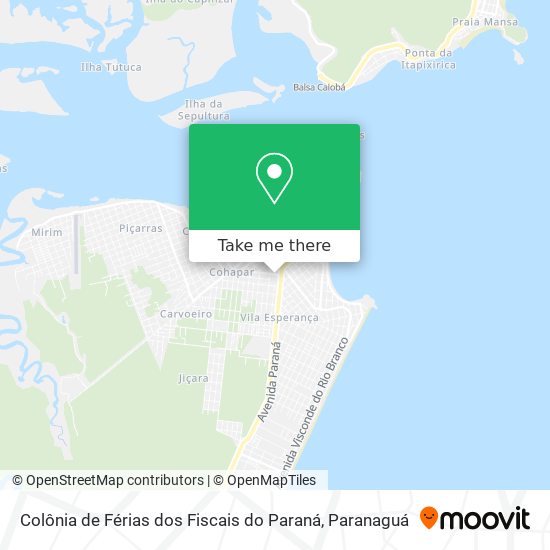 Colônia de Férias dos Fiscais do Paraná map
