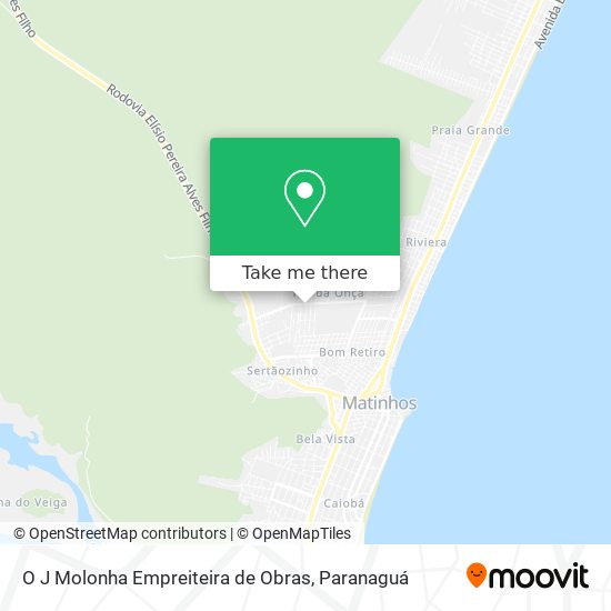 O J Molonha Empreiteira de Obras map