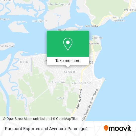 Paracord Esportes and Aventura map