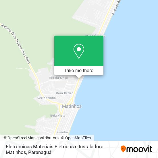 Mapa Eletrominas Materiais Elétricos e Instaladora Matinhos