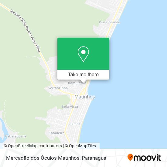 Mercadão dos Óculos Matinhos map