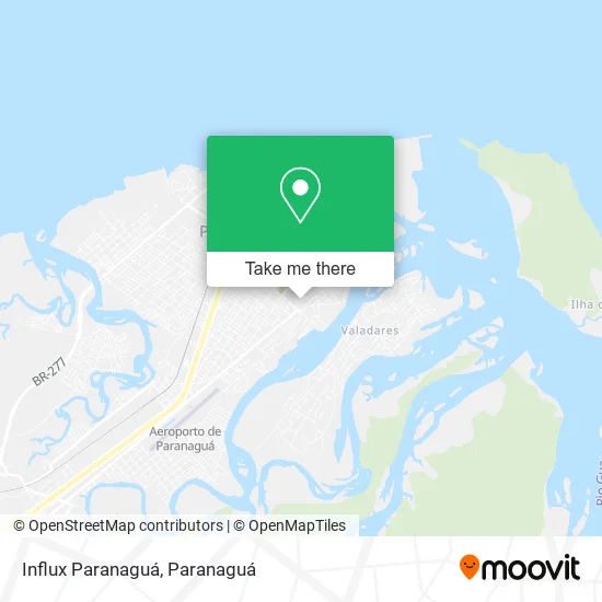 Influx Paranaguá map