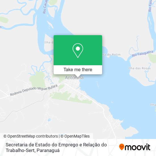 Mapa Secretaria de Estado do Emprego e Relação do Trabalho-Sert