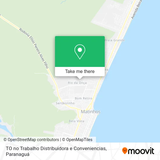 TO no Trabalho Distribuidora e Conveniencias map