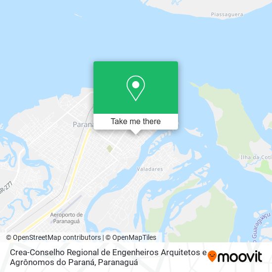 Crea-Conselho Regional de Engenheiros Arquitetos e Agrônomos do Paraná map