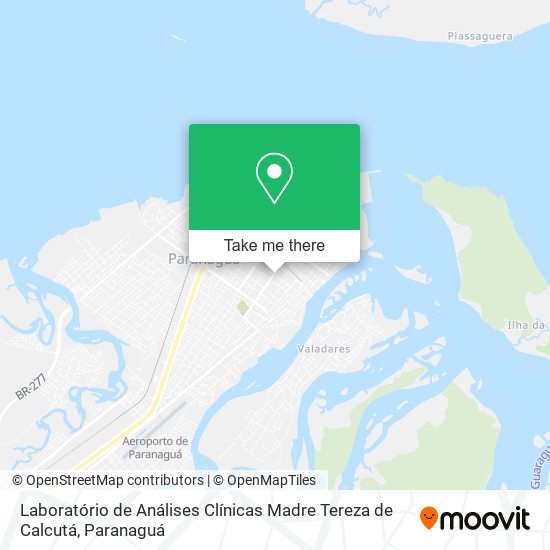 Mapa Laboratório de Análises Clínicas Madre Tereza de Calcutá