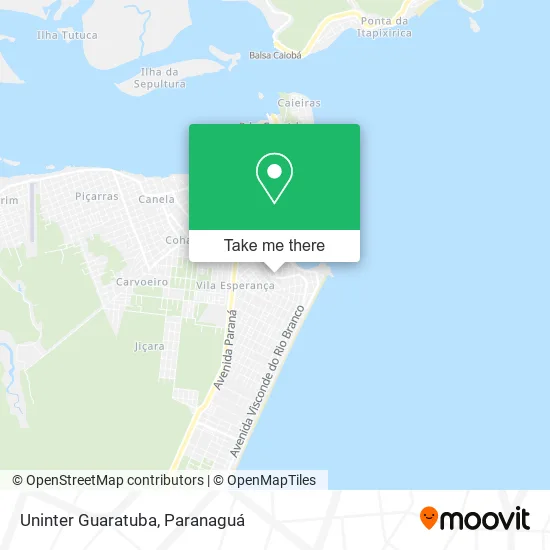 Uninter Guaratuba map