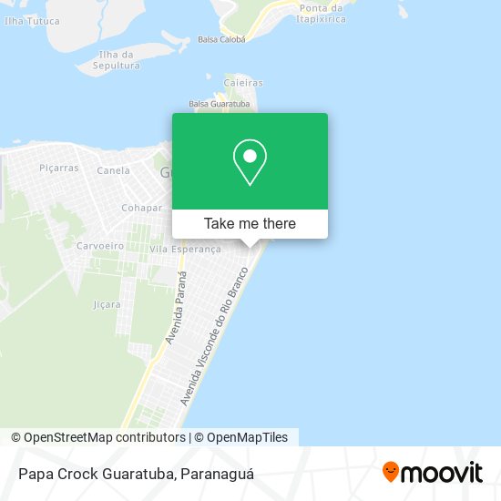 Papa Crock Guaratuba map