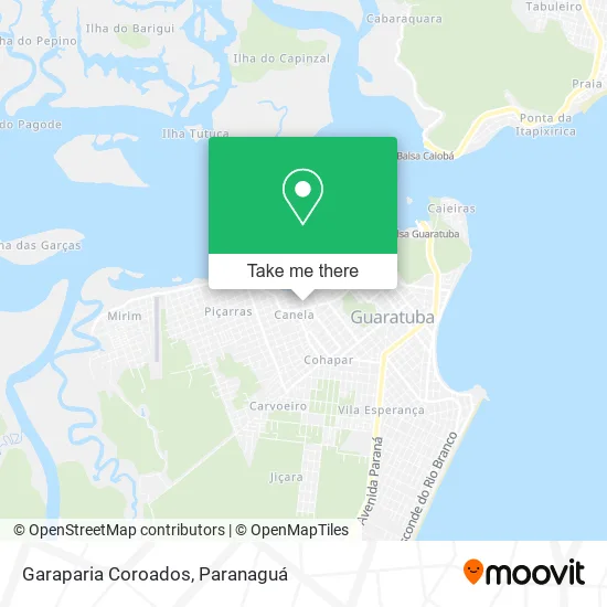 Garaparia Coroados map