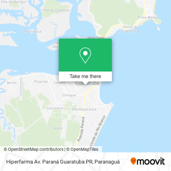Hiperfarma Av. Paraná Guaratuba PR map
