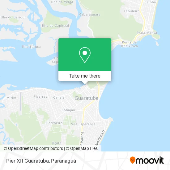 Pier XII Guaratuba map