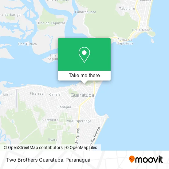 Two Brothers Guaratuba map