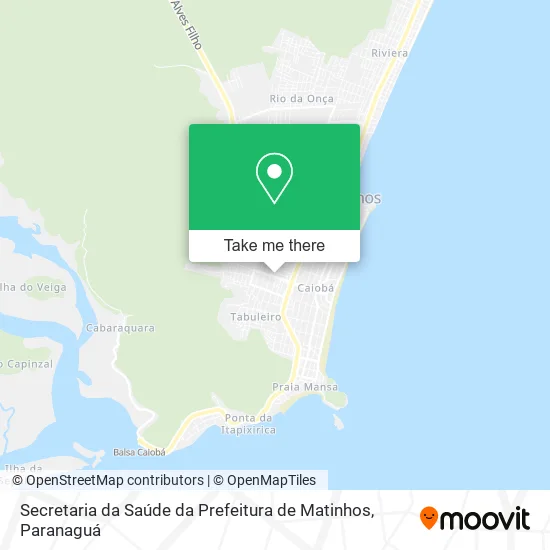 Secretaria da Saúde da Prefeitura de Matinhos map