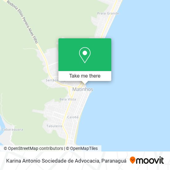 Mapa Karina Antonio Sociedade de Advocacia