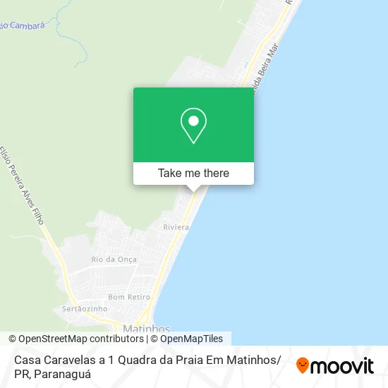 Casa Caravelas a 1 Quadra da Praia Em Matinhos/ PR map