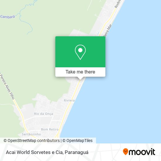Acai World Sorvetes e Cia map
