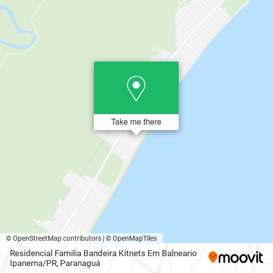 Mapa Residencial Familia Bandeira Kitnets Em Balneario Ipanema / PR