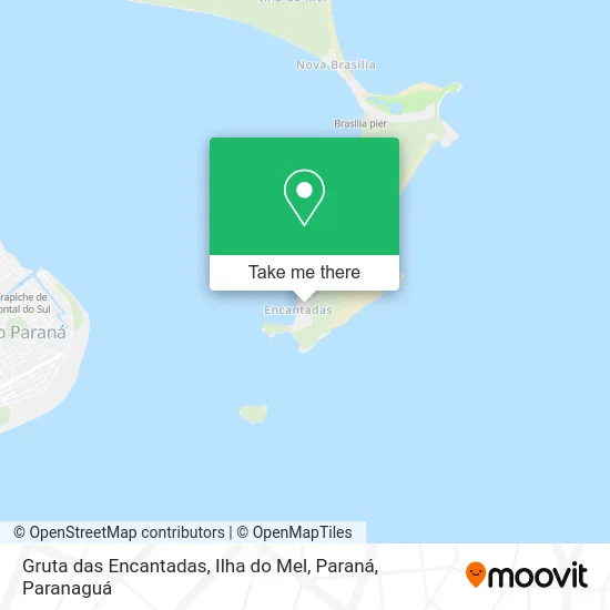 Gruta das Encantadas, Ilha do Mel, Paraná map