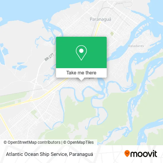 Atlantic Ocean Ship Service map