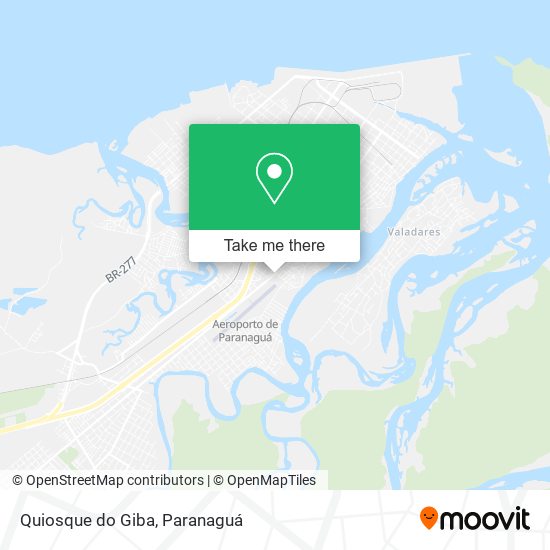 Mapa Quiosque do Giba