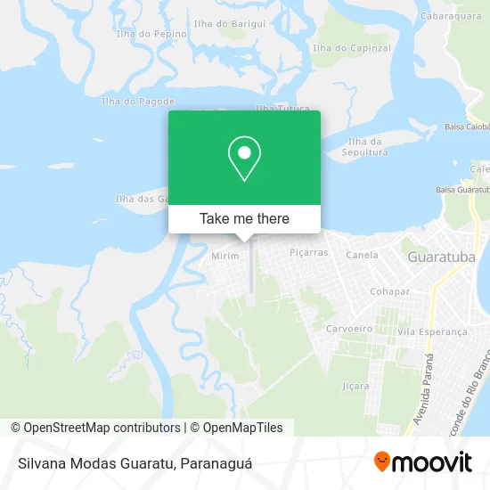 Silvana Modas Guaratu map