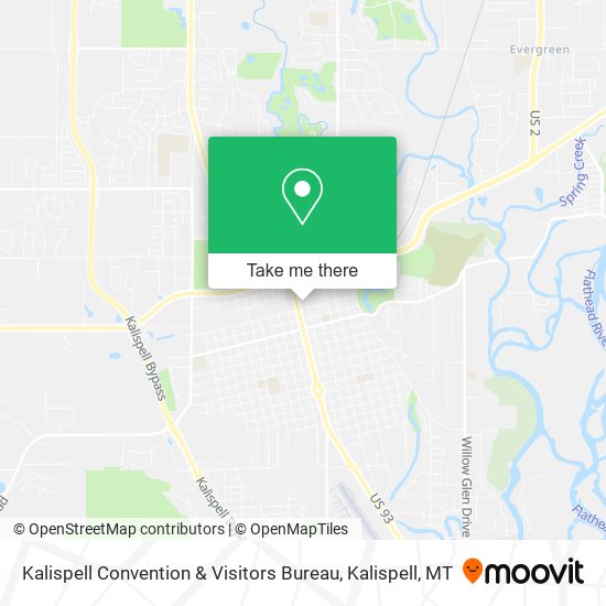 Kalispell Convention & Visitors Bureau map