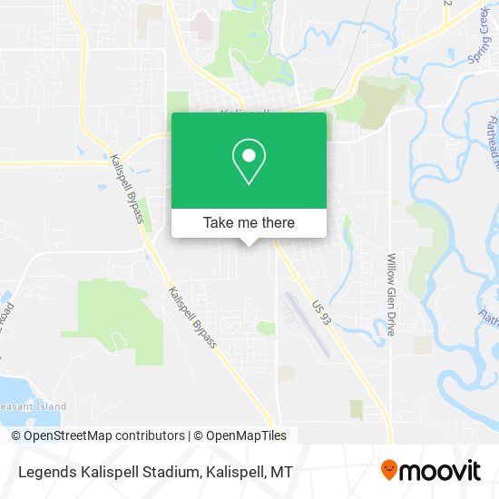 Mapa de Legends Kalispell Stadium