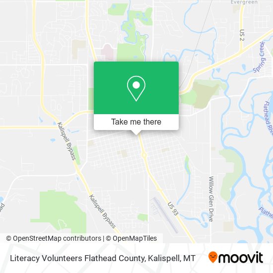 Literacy Volunteers Flathead County map