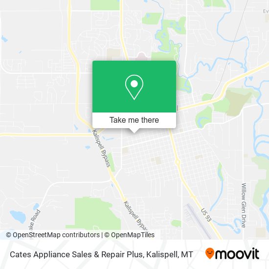 Cates Appliance Sales & Repair Plus map