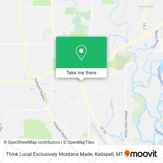 Think Local Exclusively Montana Made map