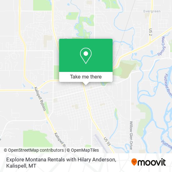 Explore Montana Rentals with Hilary Anderson map