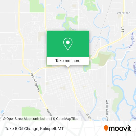 Take 5 Oil Change map