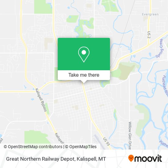 Great Northern Railway Depot map