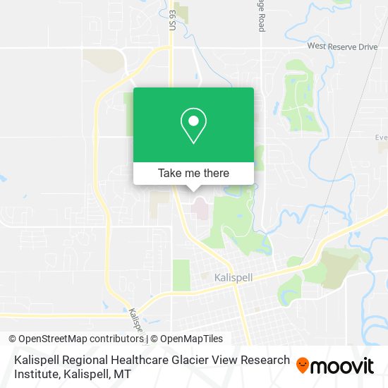 Mapa de Kalispell Regional Healthcare Glacier View Research Institute